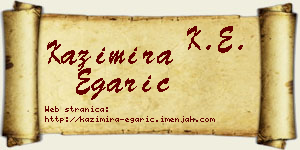 Kazimira Egarić vizit kartica